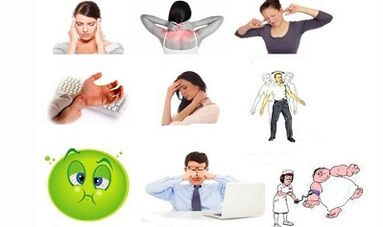 Signes et symptômes de l'ostéochondose cervicale
